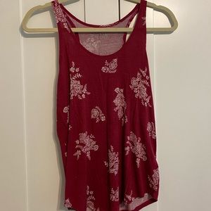 Pink floral tank